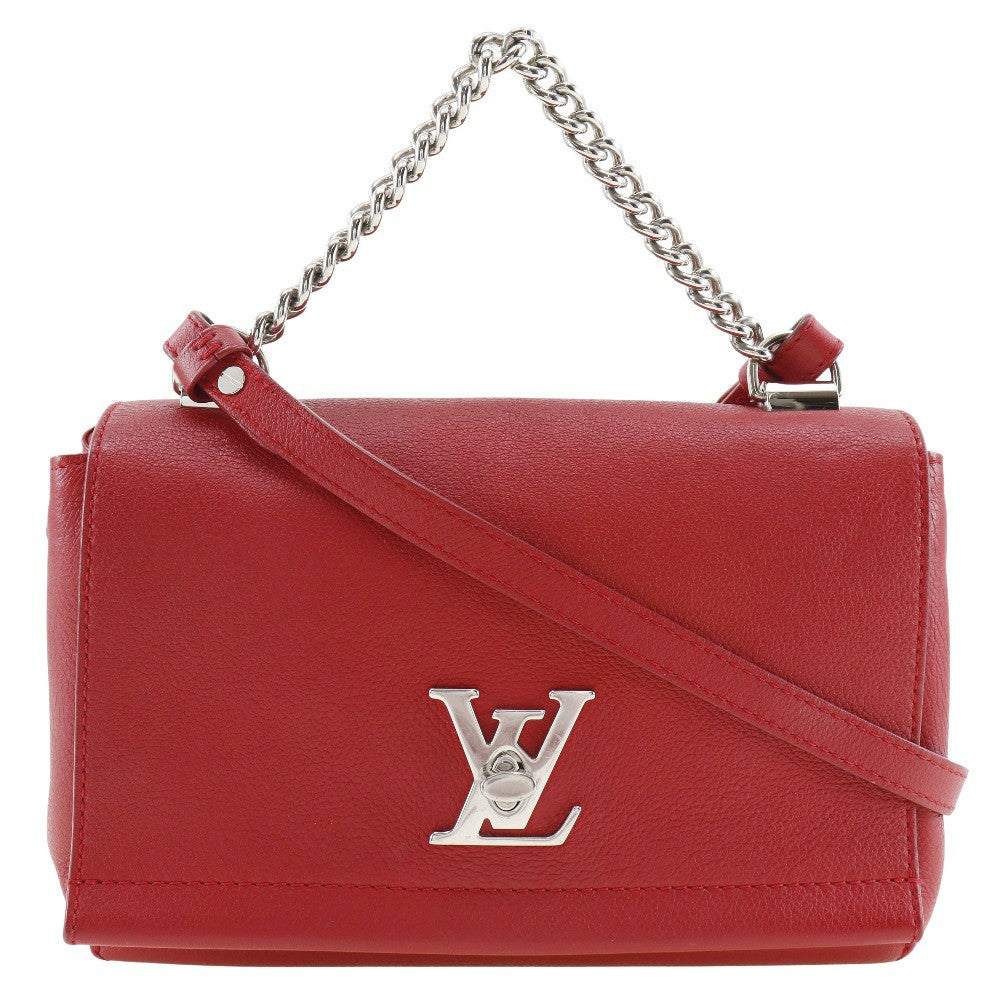 Louis Vuitton Lockme Ii Handbag Leather Red Leather Shoulder Bag Bag (Pre-Loved)