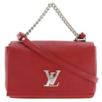 Louis Vuitton Lockme Ii Handbag Leather Red Leather Shoulder Bag Bag (Pre-Loved)