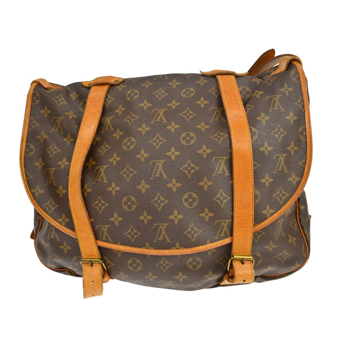 Louis Vuitton Louis Vuitton Saumur Handbag Monogram Canvas Brown Canvas Shoulder Bag Bag (Pre-Loved)