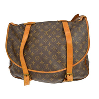 Louis Vuitton Louis Vuitton Saumur Handbag Monogram Canvas Brown Canvas Shoulder Bag Bag (Pre-Loved)