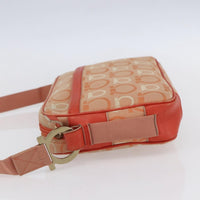 Salvatore Ferragamo Gancini Shoulder Bag Canvas Orange Canvas Shoulder Bag Bag (Pre-Loved)