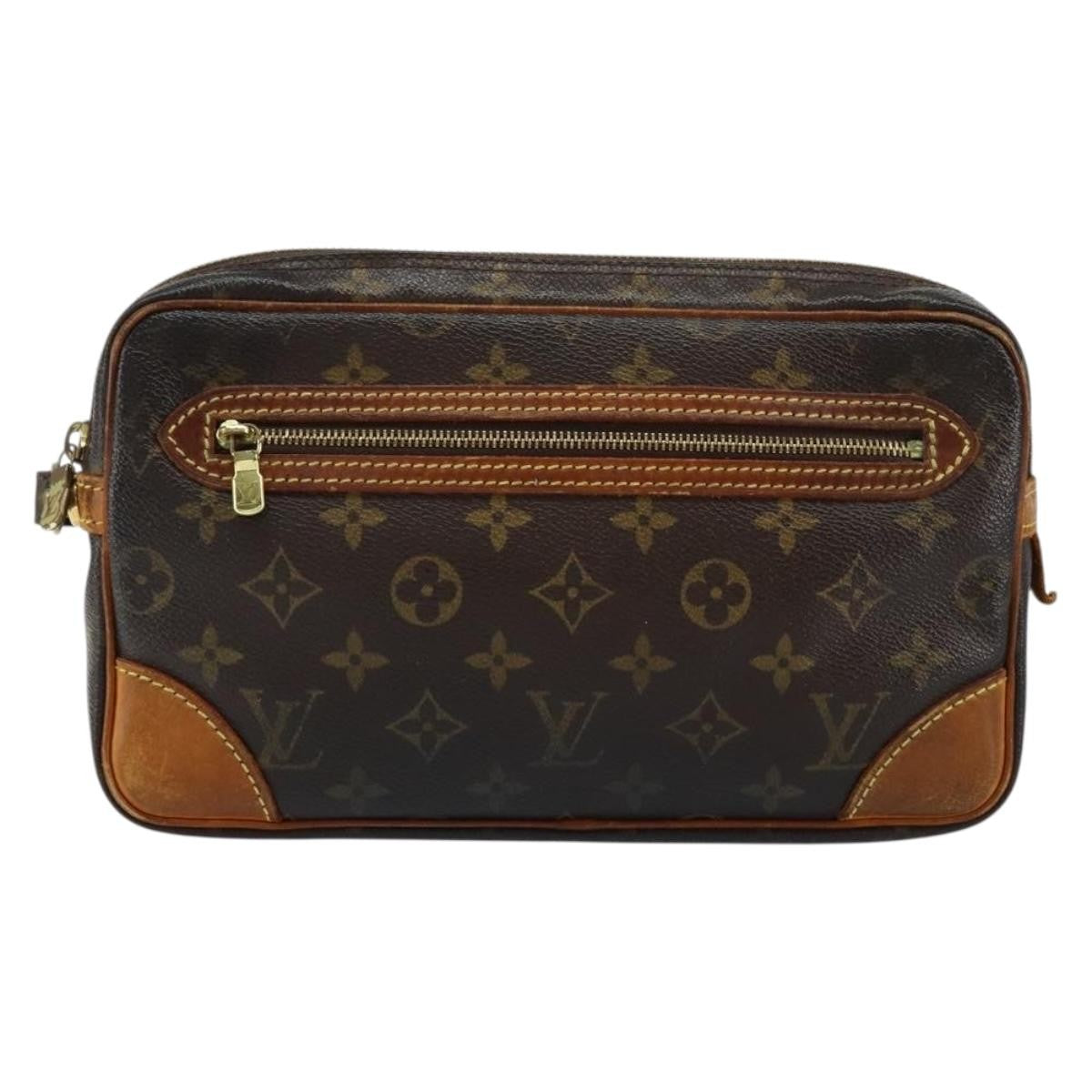 Louis Vuitton Marly Dragonne Clutch Monogram Canvas Brown Canvas Clutche & Pouche Bag (Authentic Pre-Loved)