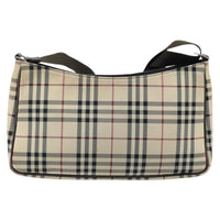 Burberry Nova Check Shoulder Bag Canvas And Leather Beige Canvas Shoulder Bag Bag (Authentic Pre-Loved)