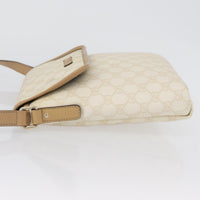 Gucci Flap Messenger Gg Coated Canvas Beige Canvas Shoulder Bag Bag (Authentic Pre-Loved)