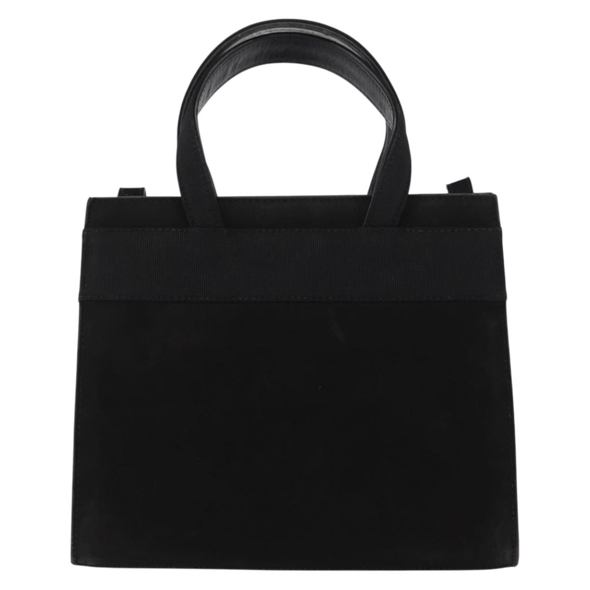 Salvatore Ferragamo Convertible Vara Bow Tote Suede Black Suede Handbag (Authentic Pre-Loved)