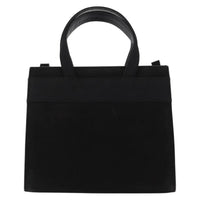 Salvatore Ferragamo Convertible Vara Bow Tote Suede Black Suede Handbag (Authentic Pre-Loved)