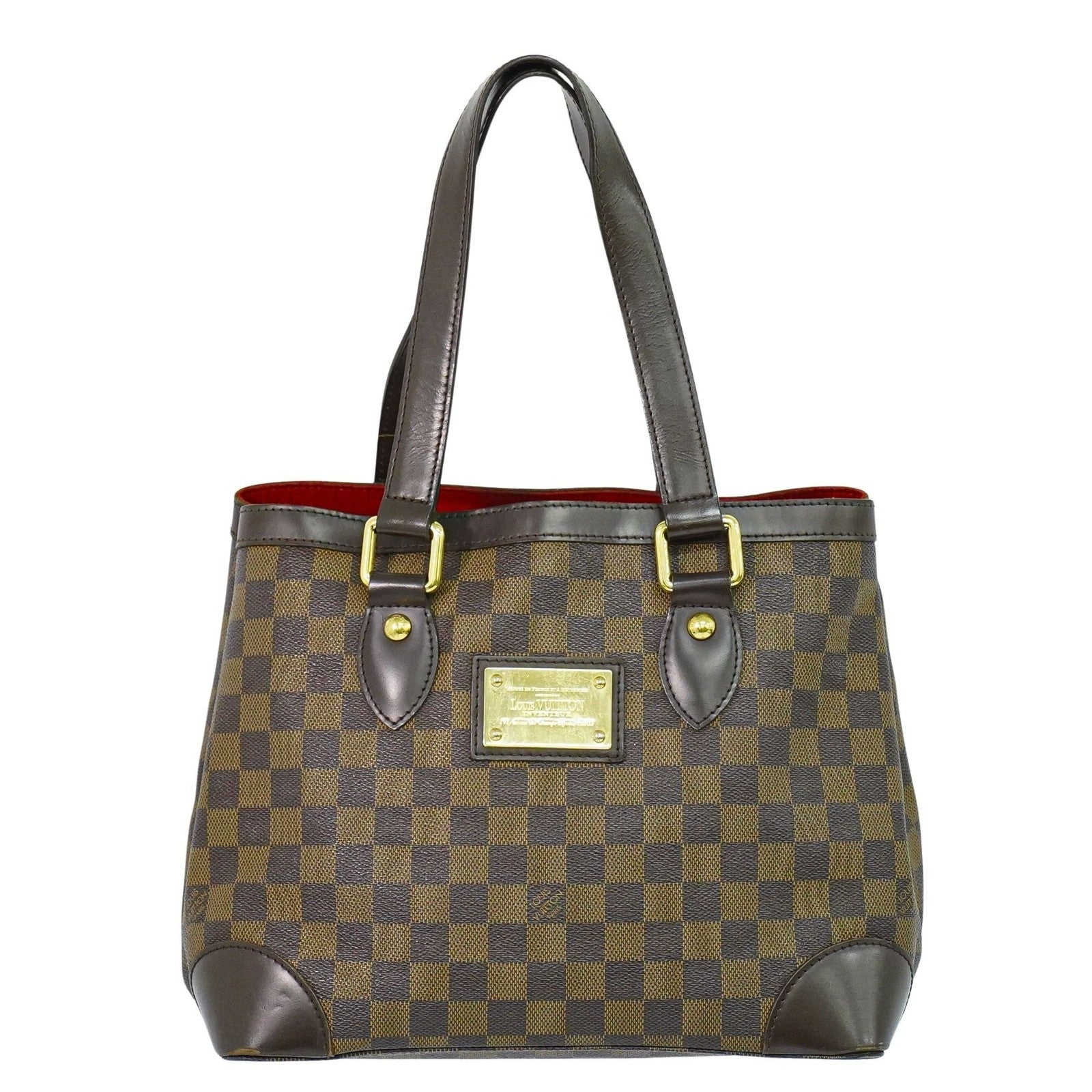 Louis Vuitton Hampstead Handbag Damier Brown Canvas Tote Bag Bag (Authentic Pre-Loved)