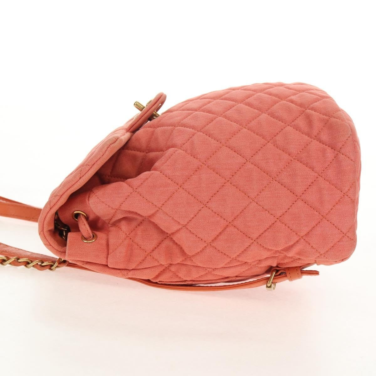 Chanel Vintage Flap Backpack Denim Pink Denim_Jeans Backpack Bag (Authentic Pre-Loved)