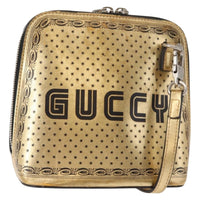 Gucci Dome Crossbody Bag Limited Edition Printed Leather Gold Leather Crossbody Bag Bag (Authentic Pre-Loved)