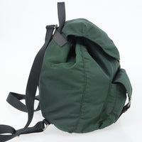 Prada Prada Double Front Pocket Backpack Tessuto Green Nylon Backpack Bag (Pre-Loved)