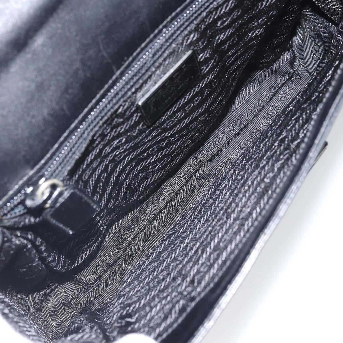 Prada Vintage Flap Shoulder Bag Leather Black Leather Shoulder Bag Bag (Pre-Loved)