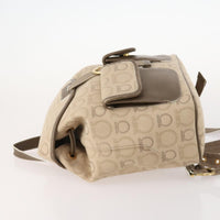 Salvatore Ferragamo Gancini Backpack Canvas Beige Canvas Backpack Bag (Authentic Pre-Loved)