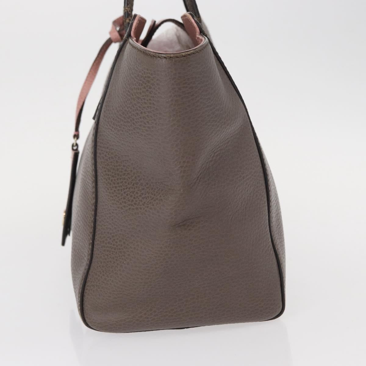 Gucci Swing Tote Leather Gray Leather Tote Bag Bag (Pre-Loved)