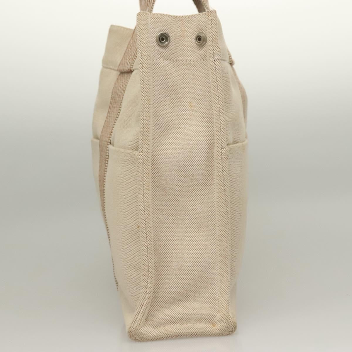 Hermes Fourre Tout Tote Toile Beige Canvas Bag (Authentic Pre-Loved)