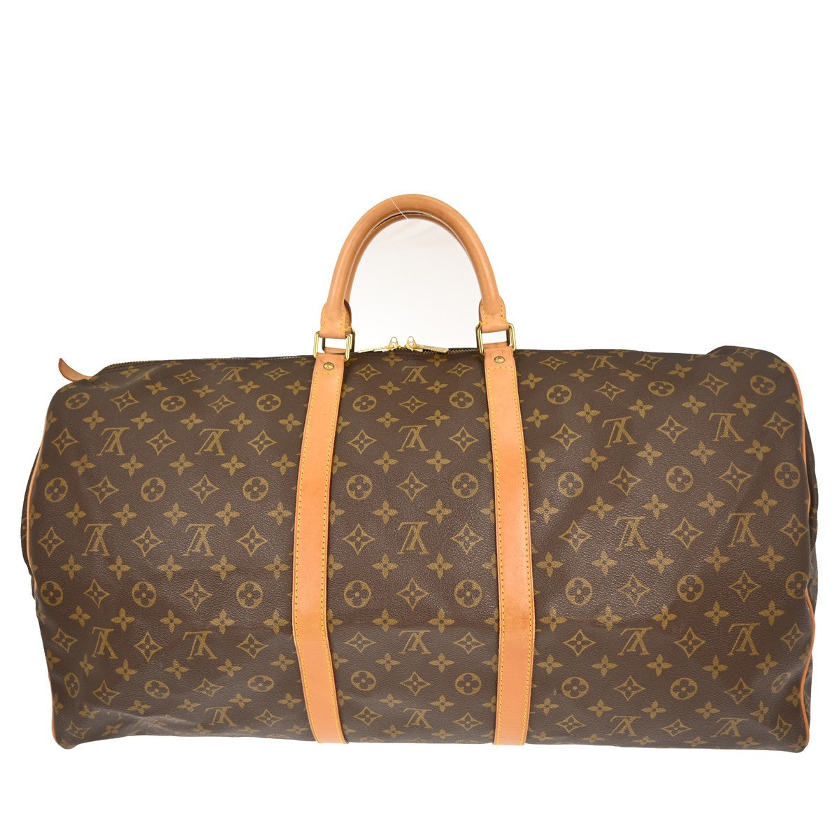 Louis Vuitton Keepall Bag Monogram Canvas Brown Canvas Travel Bag Bag (Pre-Loved)