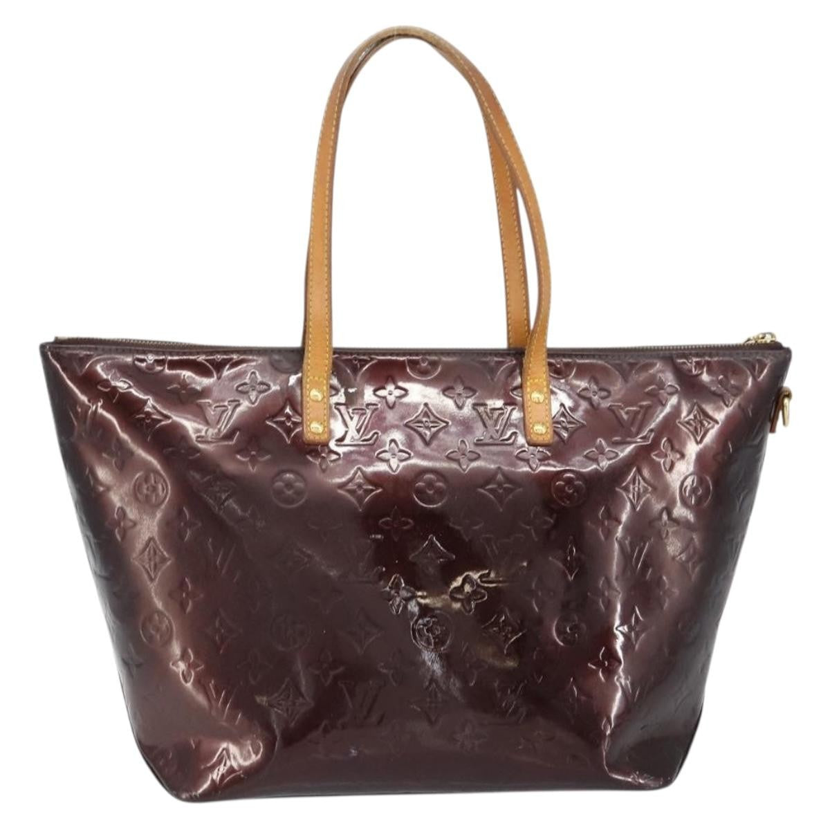 Louis Vuitton Bellevue Handbag Monogram Vernis Purple Patent_Leather Tote Bag Bag (Pre-Loved)