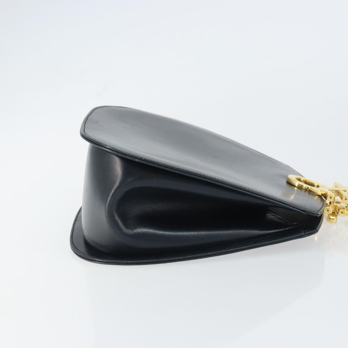 Salvatore Ferragamo Salvatore Ferragamo Gancini Shoulder Bag Leather Navy Leather Shoulder Bag Bag (Pre-Loved)