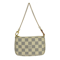 Louis Vuitton Louis Vuitton Mini Pochette Accessoires Damier Canvas White Canvas Clutche & Pouche Bag (Authentic Pre-Loved)