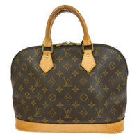 Louis Vuitton Alma Handbag Monogram Canvas Brown Canvas Handbag (Pre-Loved)
