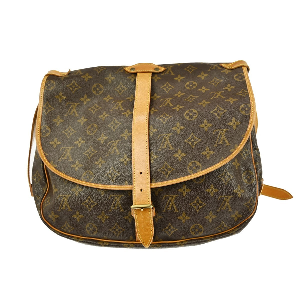 Louis Vuitton Louis Vuitton Saumur Handbag Monogram Canvas Brown Canvas Shoulder Bag Bag (Pre-Loved)