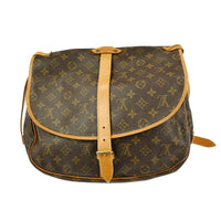 Louis Vuitton Louis Vuitton Saumur Handbag Monogram Canvas Brown Canvas Shoulder Bag Bag (Pre-Loved)