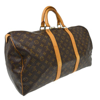 Louis Vuitton Keepall Bag Monogram Canvas Brown Canvas Travel Bag Bag (Authentic Pre-Loved)