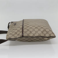 Gucci Zip Top Messenger Bag Gg Coated Canvas Beige Canvas Shoulder Bag Bag (Authentic Pre-Loved)