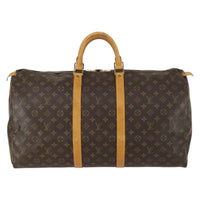 Louis Vuitton Keepall Bag Monogram Canvas Brown Canvas Travel Bag Bag (Pre-Loved)