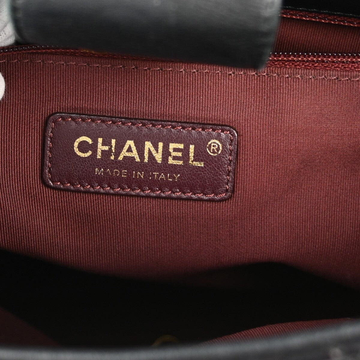 Chanel Gold Bar Tote Quilted Aged Calfskin Black Leather Tote Bag Bag (Authentic Pre-Loved)