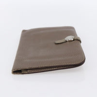Hermes Dogon Duo Combined Wallet Leather Gray Leather Wallets Accessory (Authentic Pre-Loved)