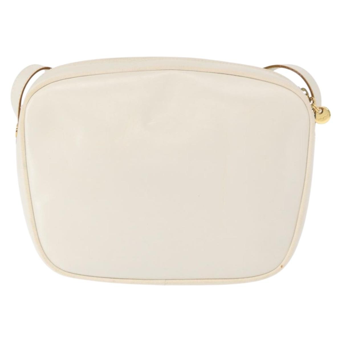 Salvatore Ferragamo Vala Shoulder Bag Leather White Leather Shoulder Bag Bag (Pre-Loved)
