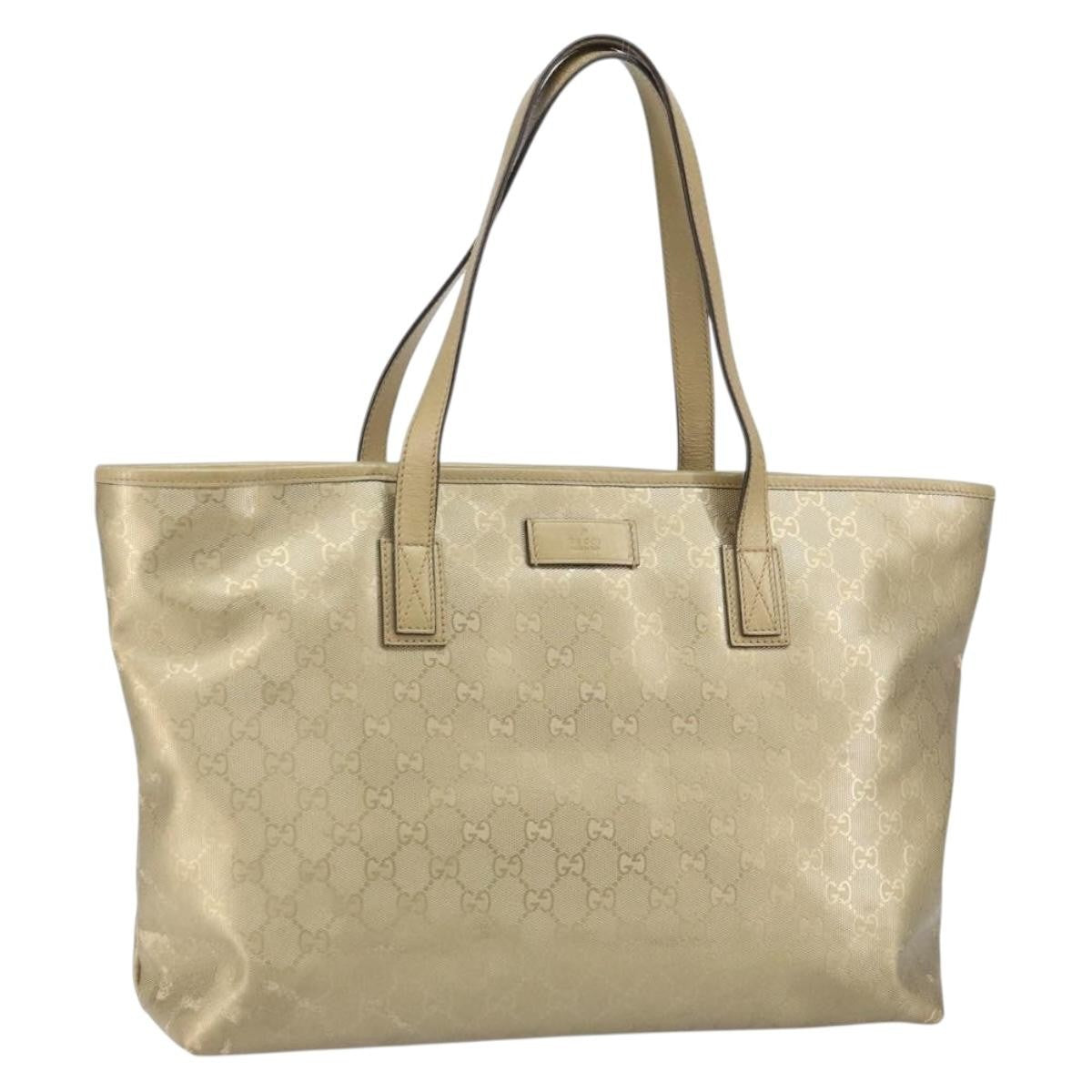 Gucci Plus Tote Gg Imprime Gold Pvc Tote Bag Bag (Authentic Pre-Loved)