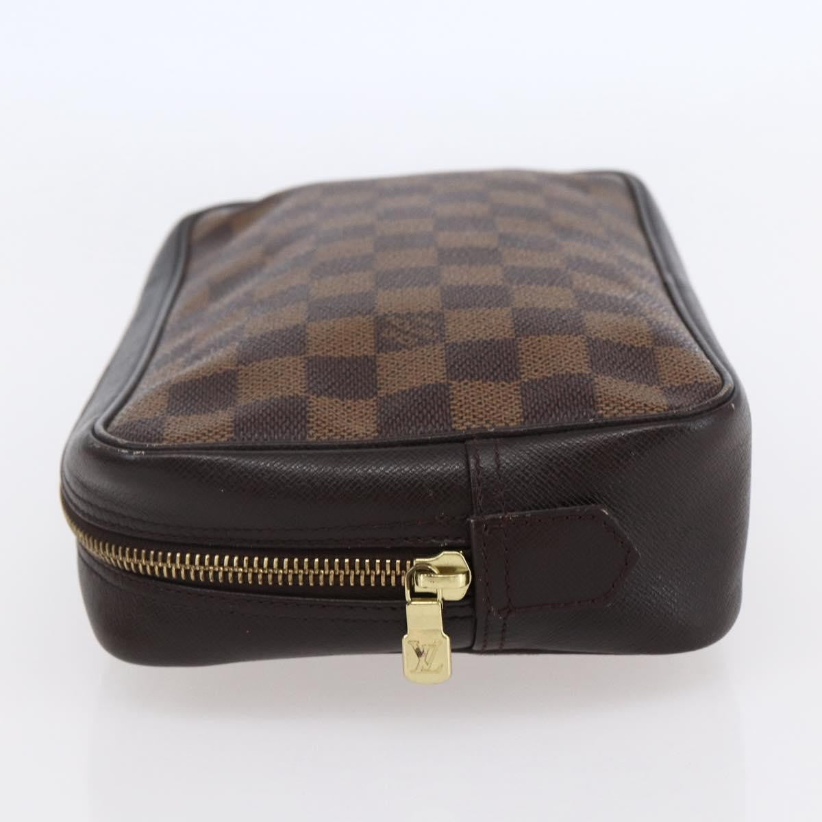 Louis Vuitton Louis Vuitton Trousse Toilette Damier Canvas Brown Canvas Clutche & Pouche Bag (Pre-Loved)