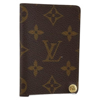 Louis Vuitton Porte Cartes Pression Card Case Monogram Canvas Brown Canvas Card Holders Accessory (Pre-Loved)