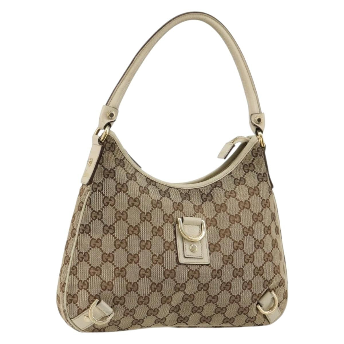 Gucci Abbey Shoulder Bag Gg Canvas Beige Canvas Shoulder Bag Bag (Pre-Loved)