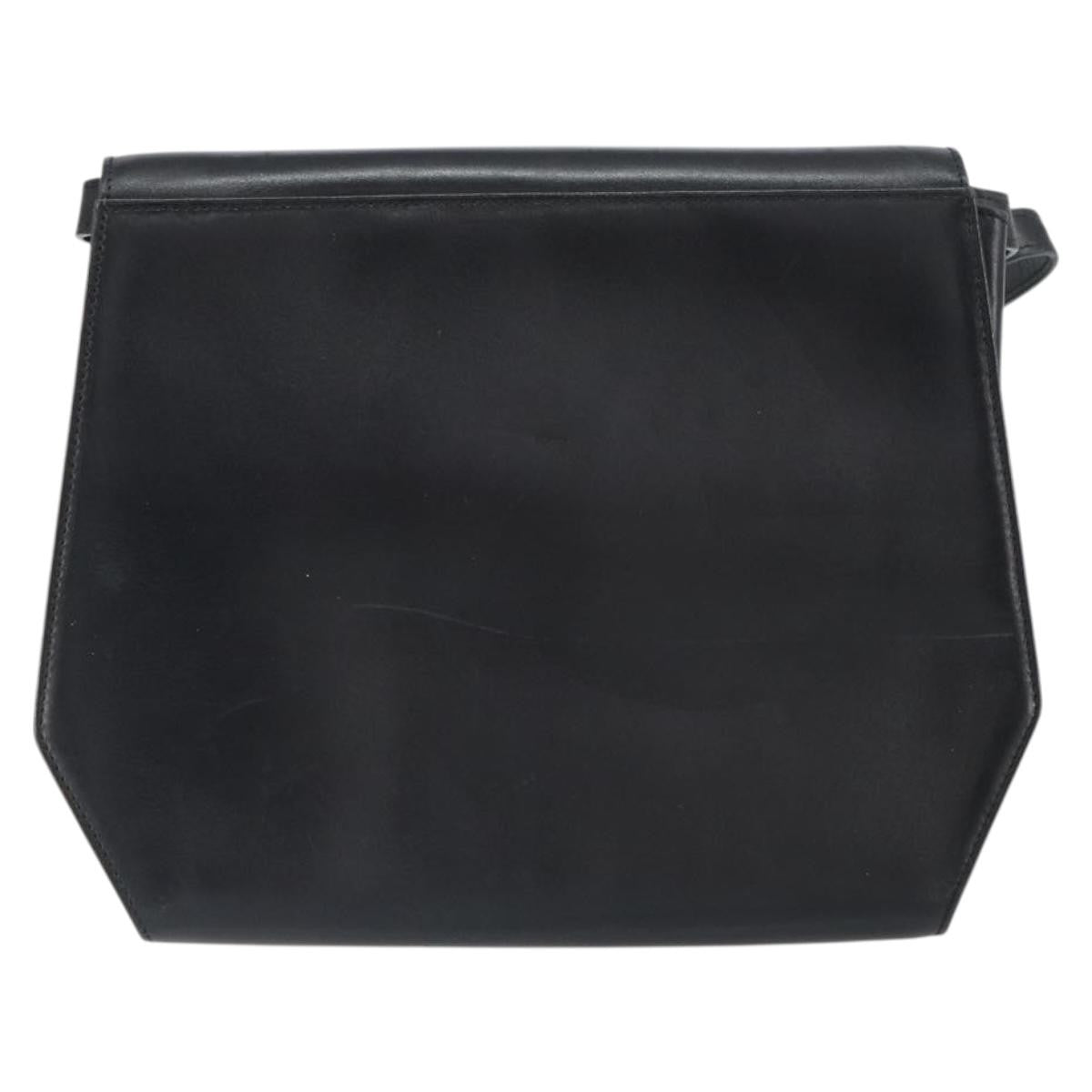 Salvatore Ferragamo Vintage Shoulder Bag Leather Black Leather Shoulder Bag Bag (Pre-Loved)