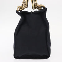 Prada Metal Handles Tote Tessuto Navy Nylon Tote Bag Bag (Pre-Loved)