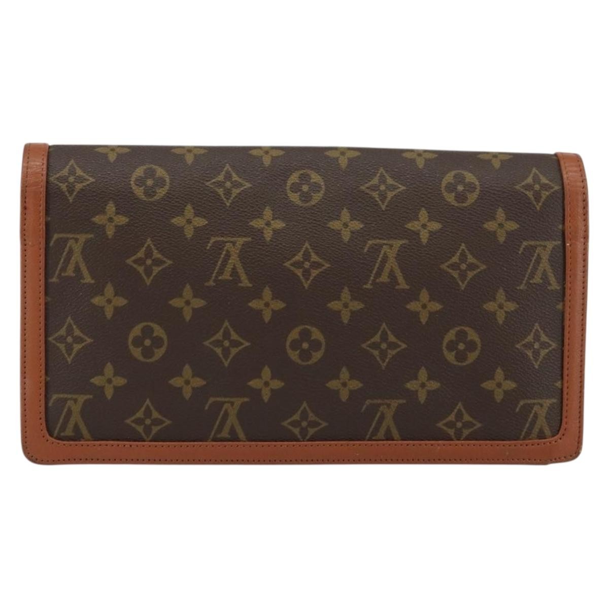 Louis Vuitton Dame Pochette Monogram Canvas Brown Canvas Clutche & Pouche Bag (Authentic Pre-Loved)