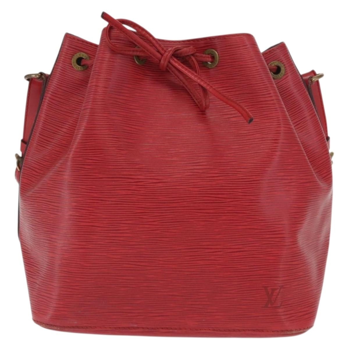 Louis Vuitton Petit Noe Handbag Epi Leather Red Leather Shoulder Bag Bag (Pre-Loved)