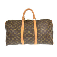 Louis Vuitton Louis Vuitton Keepall Bag Monogram Canvas Brown Canvas Travel Bag Bag (Pre-Loved)