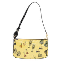 Louis Vuitton Pochette Accessoires Nm Limited Edition Stickers Monogram Vernis Yellow Patent_Leather Clutche & Pouche Bag (Authentic Pre-Loved)