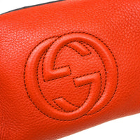 Gucci Pochette Leather Red Leather Clutche & Pouche Bag (Authentic Pre-Loved)