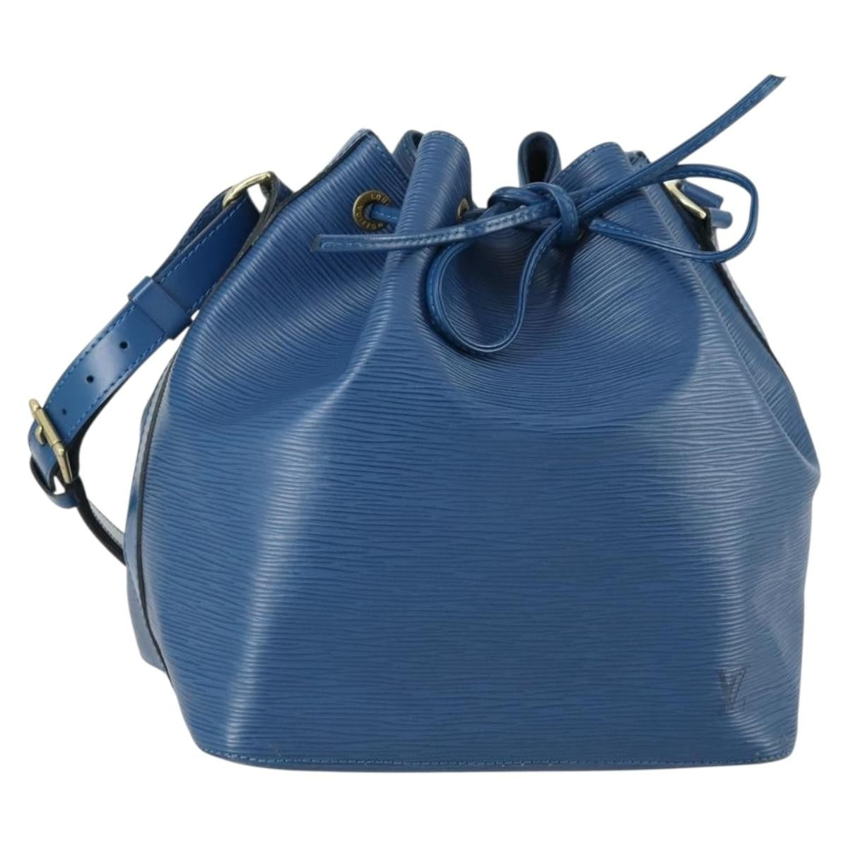 Louis Vuitton Petit Noe Handbag Epi Leather Blue Leather Shoulder Bag Bag (Pre-Loved)