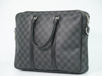 Louis Vuitton Louis Vuitton Porte-Documents Voyage Briefcase Damier Graphite Gray Canvas Briefcase Bag (Pre-Loved)