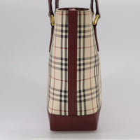 Burberry Nova Check Tote Canvas And Leather Beige Canvas Tote Bag Bag (Authentic Pre-Loved)