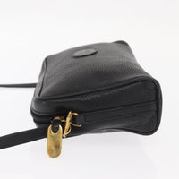 Gucci Vintage Shoulder Bag Leather Black Leather Shoulder Bag Bag (Authentic Pre-Loved)