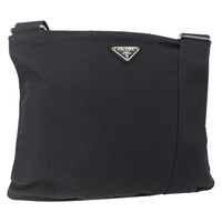Prada Flat Messenger Bag Tessuto Black Nylon Shoulder Bag Bag (Pre-Loved)
