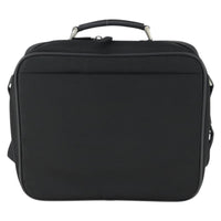 Prada Convertible Front Pocket Briefcase Tessuto With Saffiano Leather Black Nylon Briefcase Bag (Authentic Pre-Loved)