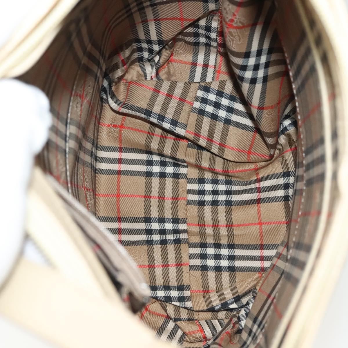 Burberry Shoulder Bag Leather Beige Leather Shoulder Bag Bag (Pre-Loved)