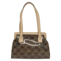 Salvatore Ferragamo Gancini Tote Vinyl Brown Plastic Tote Bag Bag (Authentic Pre-Loved)
